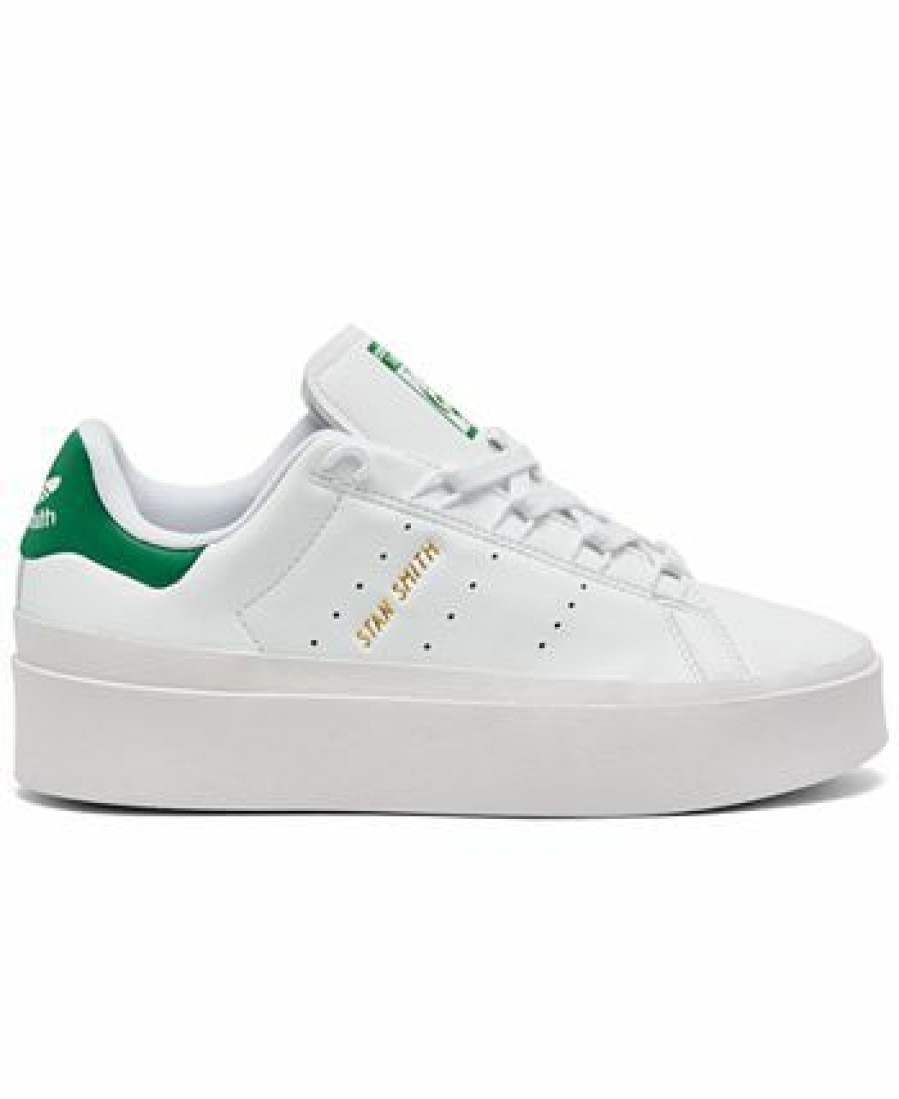 Finish Line Women'S Shoes * | Adidas Women'S Originals Stan Smith Bonega Casual Sneakers From Finish Line White, Green