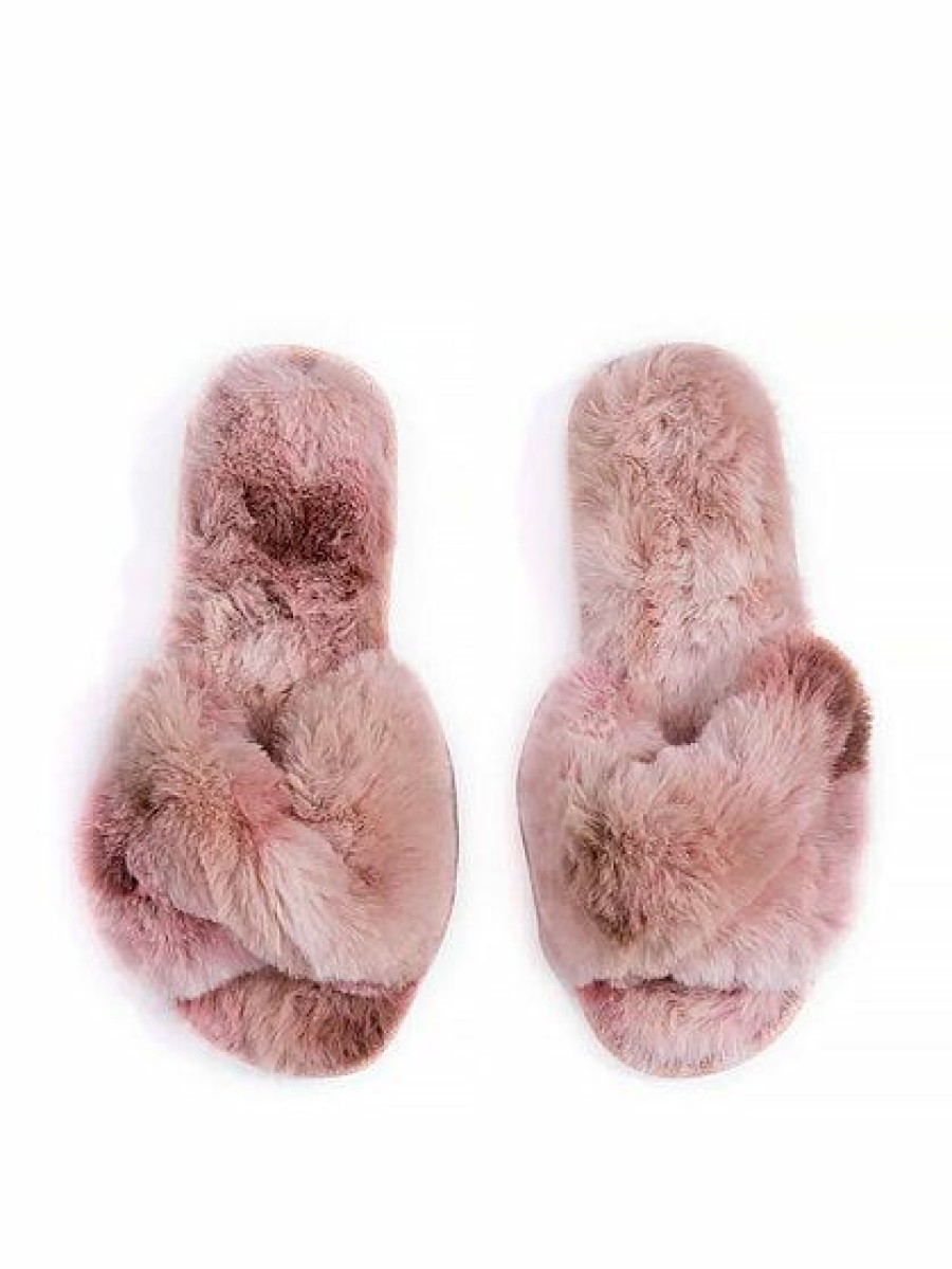 Slippers * | New York & Company Rose Tie-Dye Slippers Shiraleah Pink - Rose Tint