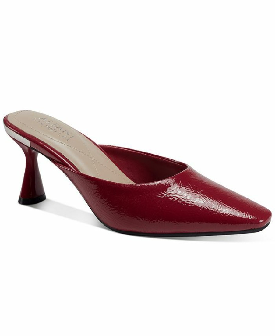 Heels & Pumps * | Alfani Step N' Flex Women'S Cecilia Mule Pumps, Created For Macy'S Wine Patent