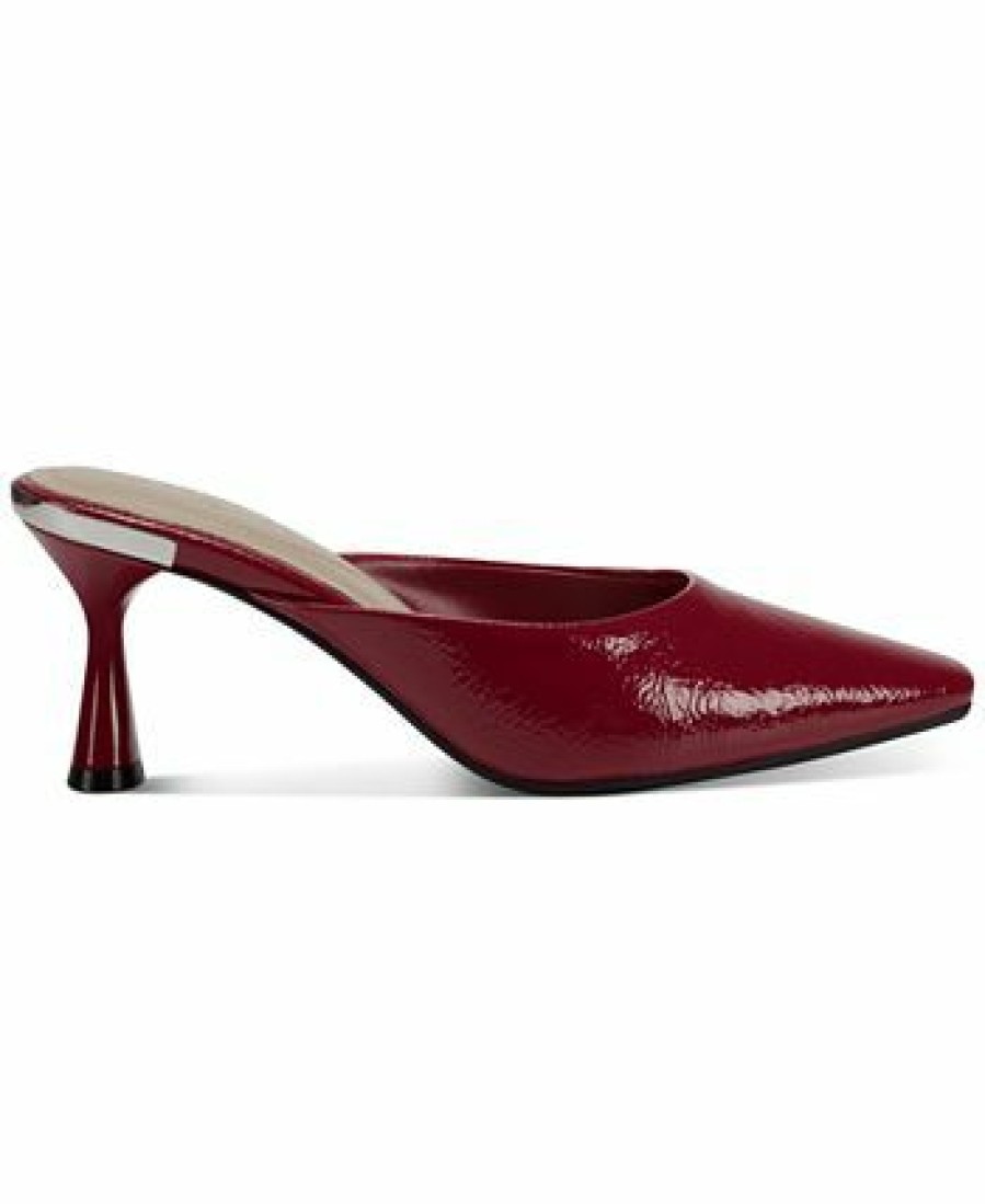 Heels & Pumps * | Alfani Step N' Flex Women'S Cecilia Mule Pumps, Created For Macy'S Wine Patent