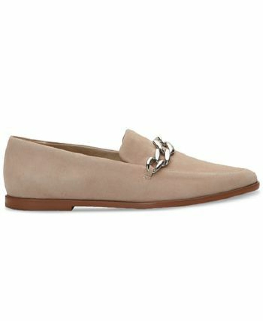 Flats & Loafers * | Vince Camuto Women'S Foronni Chained Tailored Loafers Almond Beige