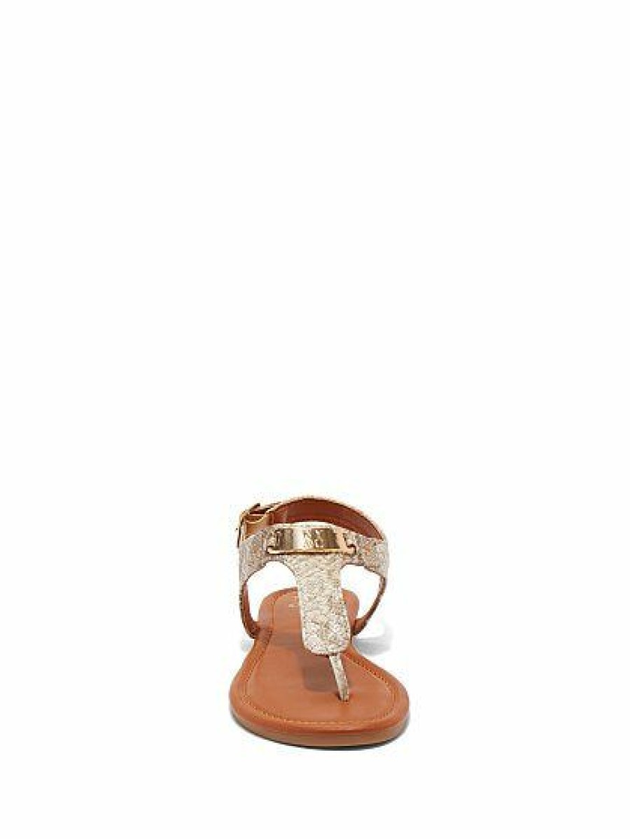 Sandals * | New York & Company Fiona Ny&C Id Plate Sandal Snake-Print Natural - Neutral Bone