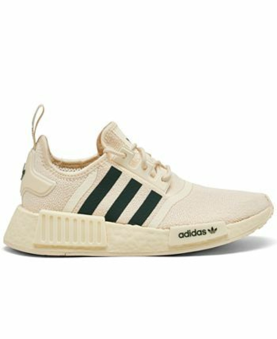 Finish Line Women'S Shoes * | Adidas Women'S Nmd R1 Casual Sneakers From Finish Line Core White, Mineral Green