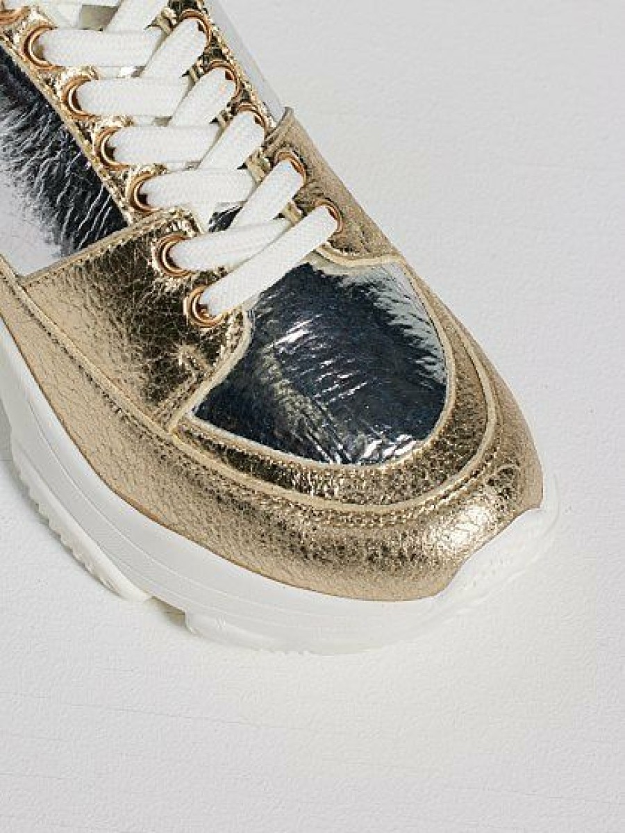 Sneakers * | New York & Company Cydnee Metallic Dad Sneaker Brown - Light Gold Metallic