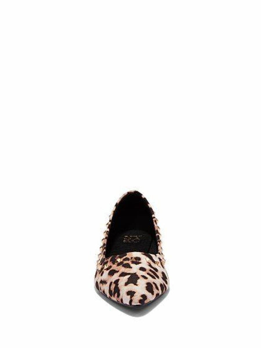 Flats * | New York & Company Harper Studded Flat Leopard-Print Black - Black