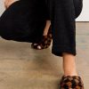 Slippers * | New York & Company Brown & Black Faux-Fur Checkerboard Slippers Kw Fashion Brown - Brown