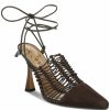 Heels & Pumps * | Sam Edelman Women'S Trinity Ankle-Tie Pumps Caviar Brown