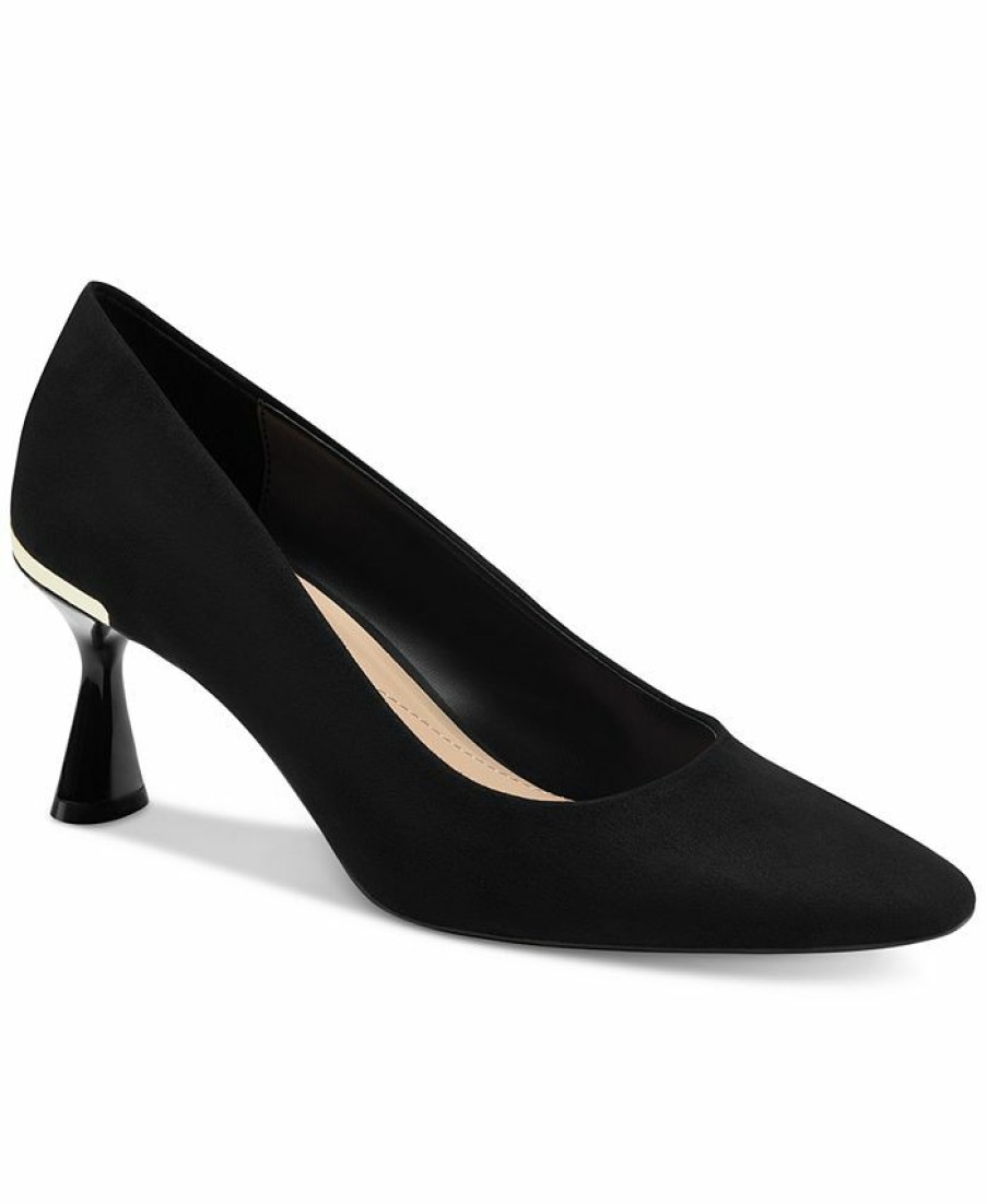 Heels & Pumps * | Alfani Women'S Callette Pumps, Created For Macy'S Black Micro