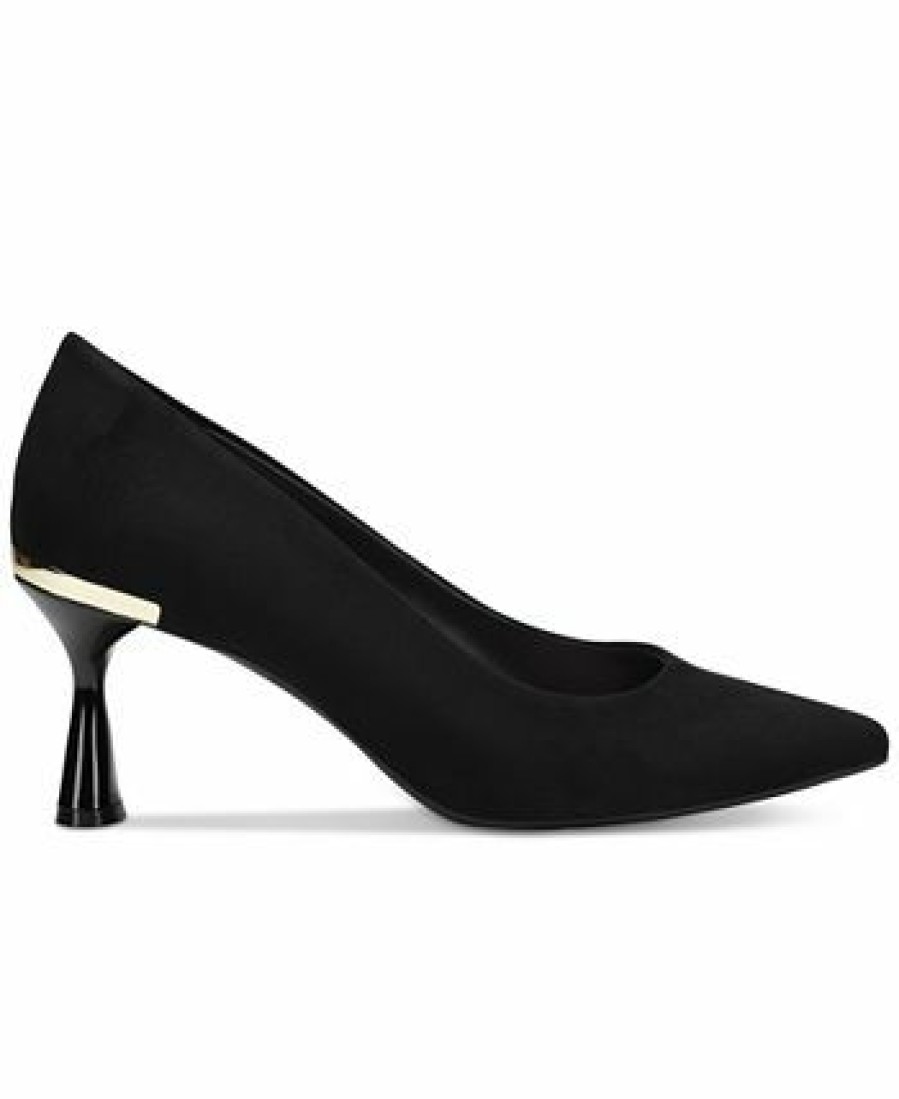 Heels & Pumps * | Alfani Women'S Callette Pumps, Created For Macy'S Black Micro