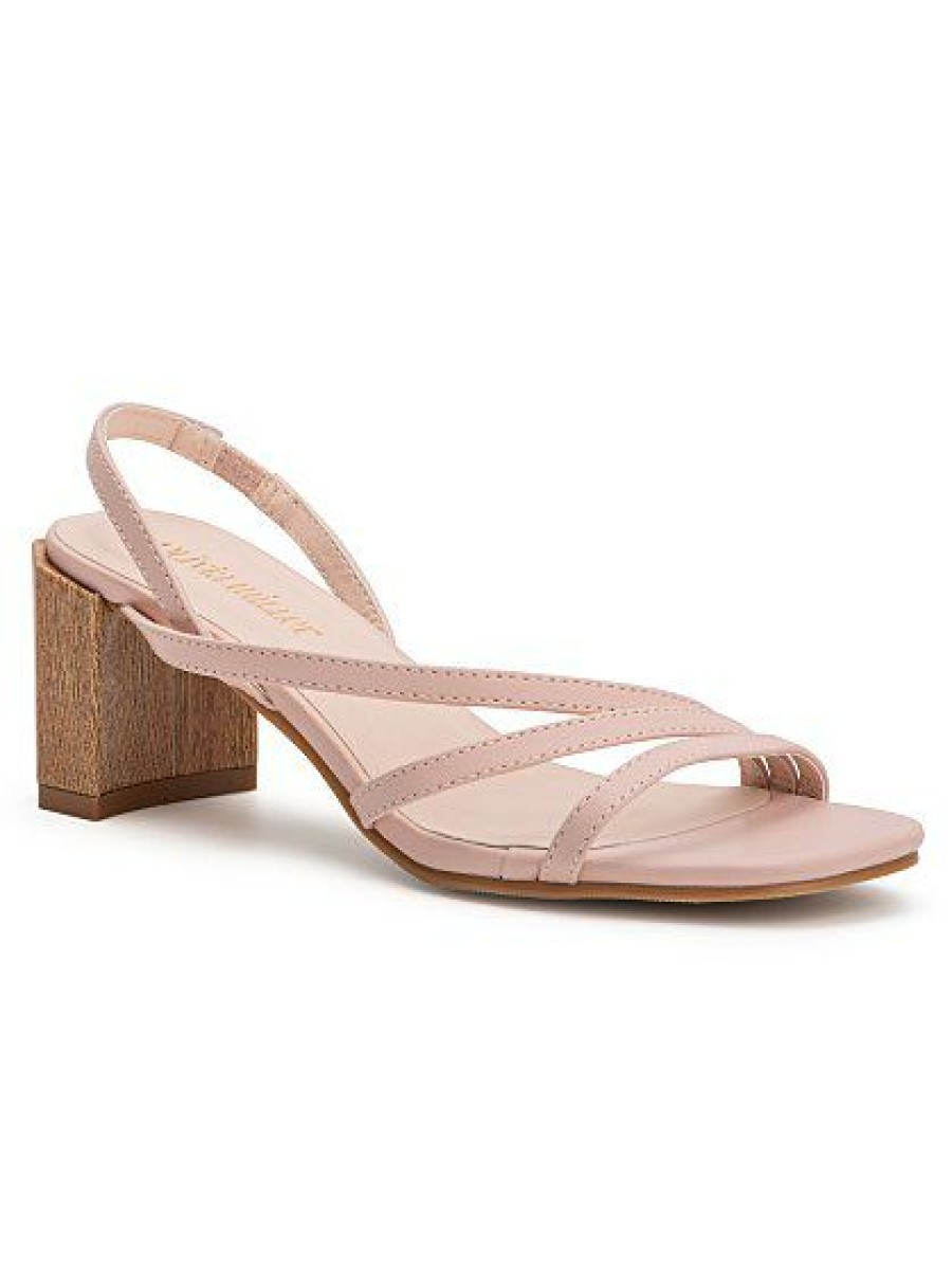 Sandals * | New York & Company Strappy Wooden-Heel Sandal