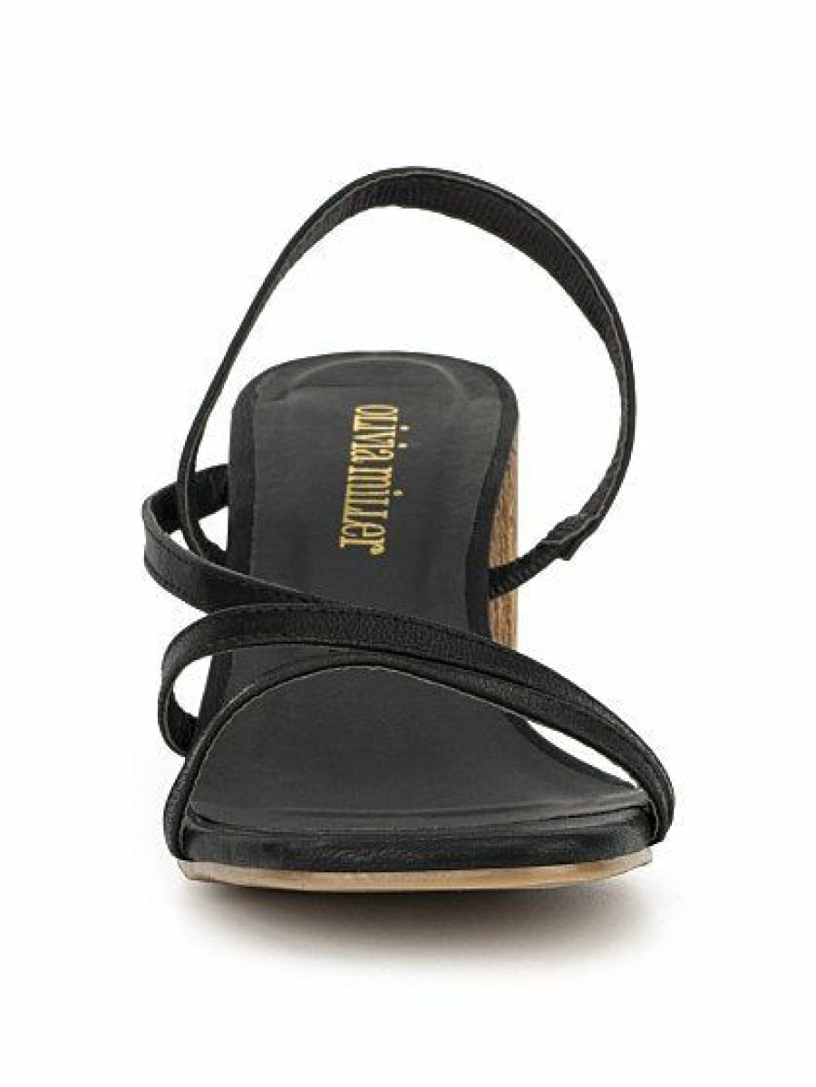 Sandals * | New York & Company Strappy Wooden-Heel Sandal