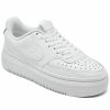 Finish Line Women'S Shoes * | Nike Women'S Court Vision Alta Leather Platform Casual Sneakers From Finish Line White