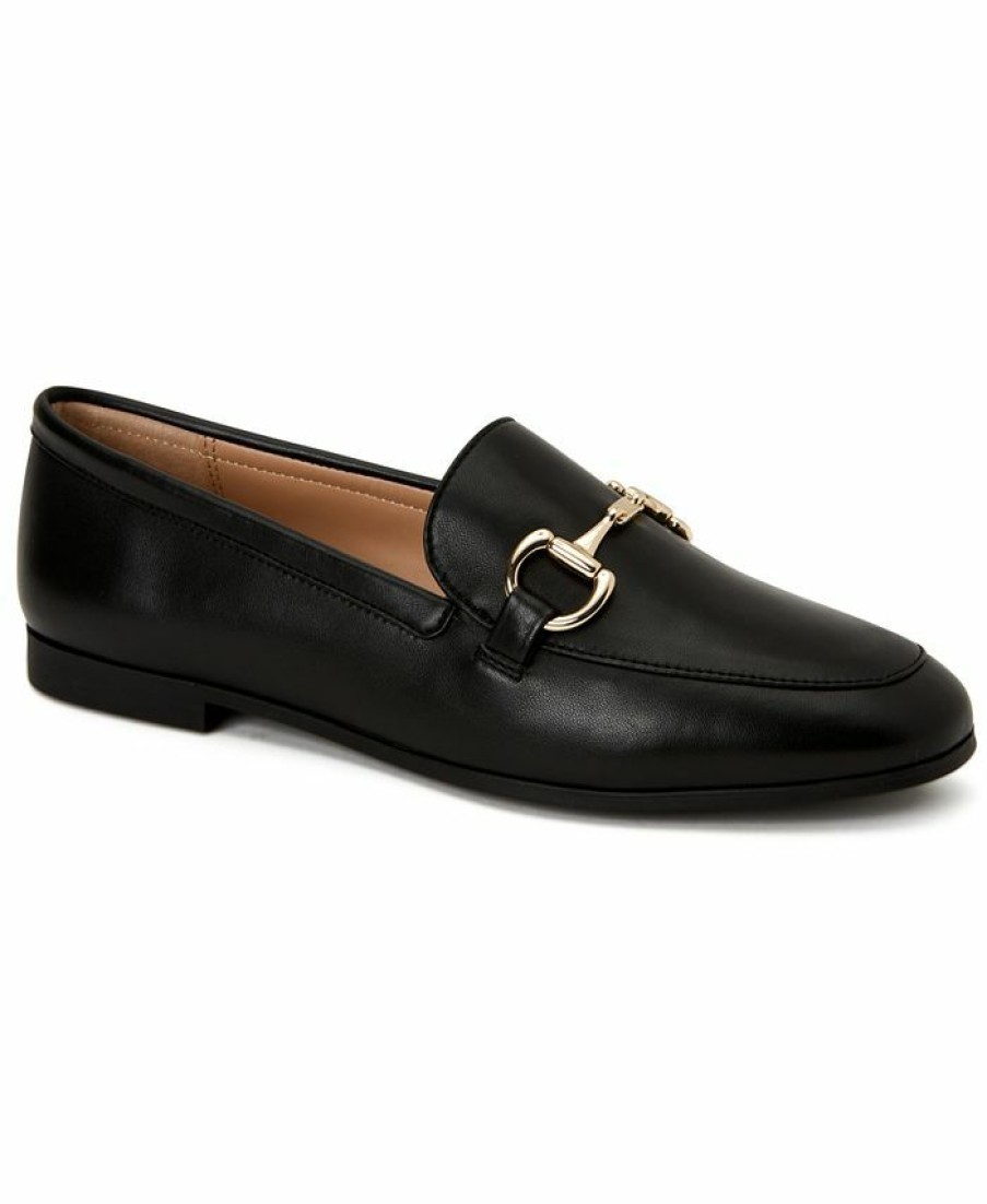 Flats & Loafers * | Alfani Women'S Gayle Loafers, Created For Macy'S Black