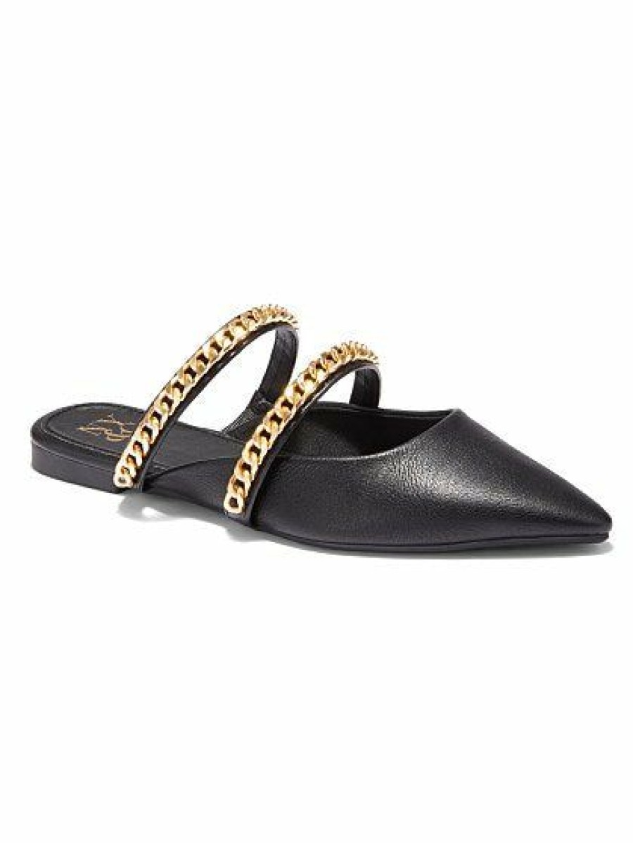 Flats * | New York & Company Zoe Chain Slide Flat