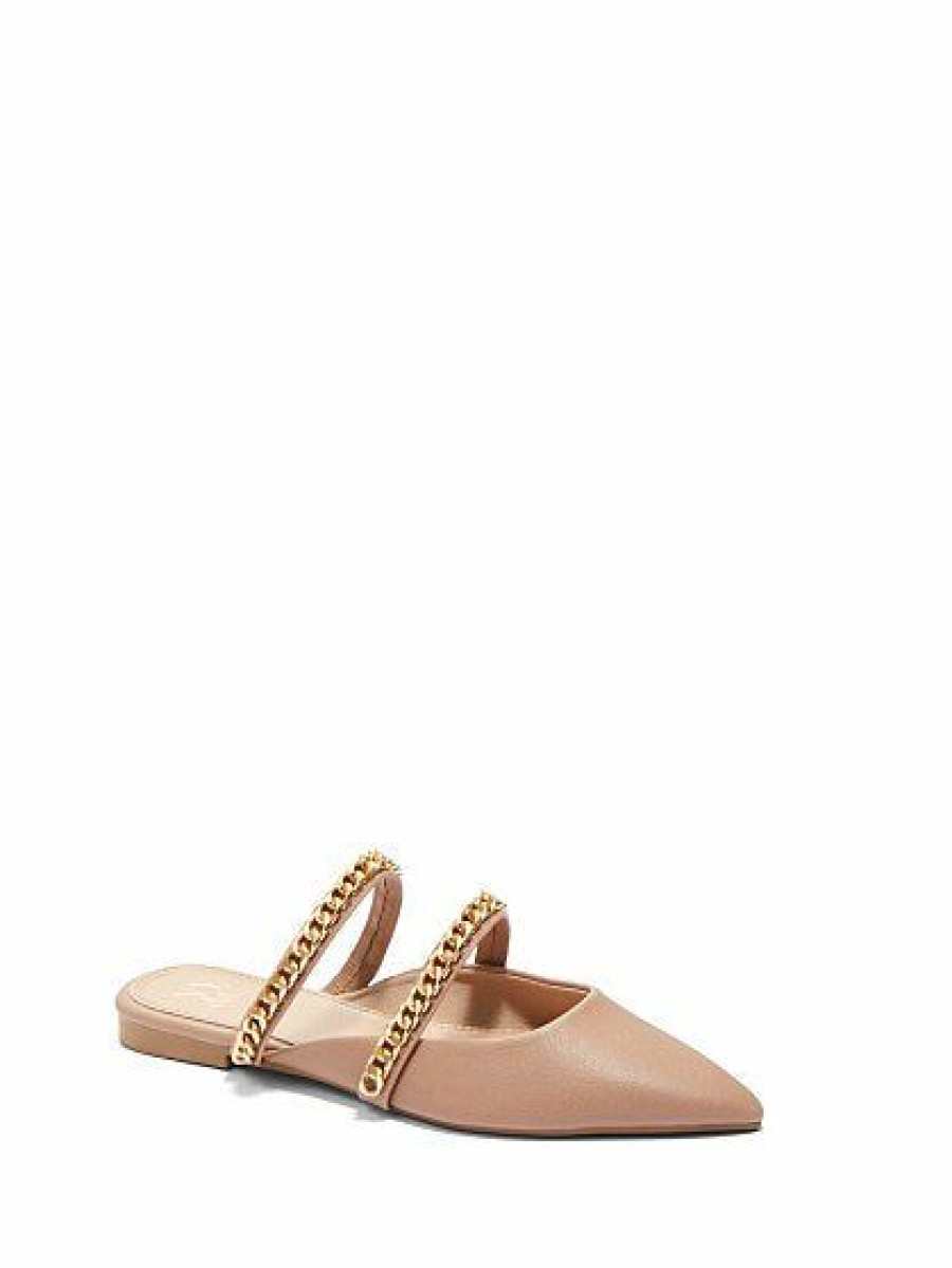 Flats * | New York & Company Zoe Chain Slide Flat