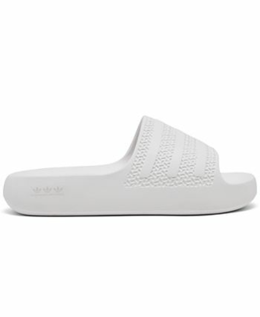 Finish Line Women'S Shoes * | Adidas Women'S Originals Adilette Ayoon Slide Sandals From Finish Line Off White, Wonder White