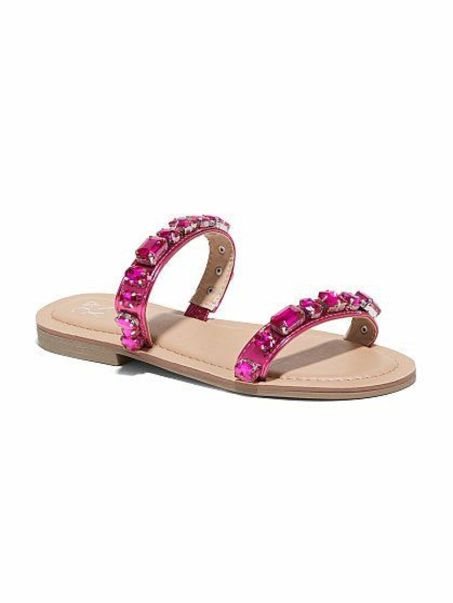 Sandals * | New York & Company Two-Strap Jewel Slides