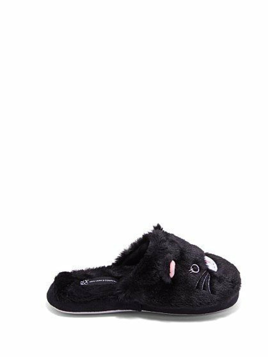 Slippers * | New York & Company Black Cat Slipper Black - Black