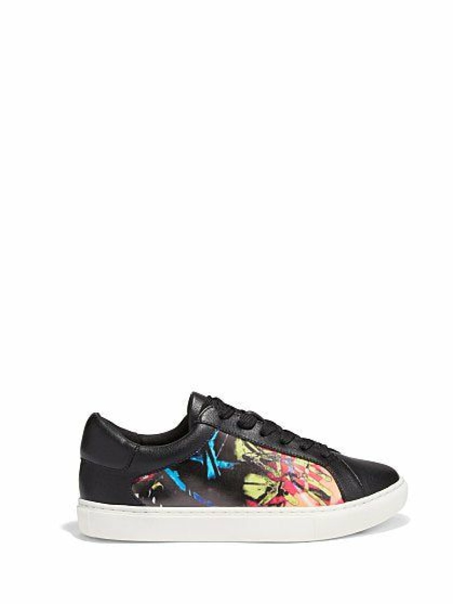 Sneakers * | New York & Company Ana Lace-Up Sneaker Black - Black