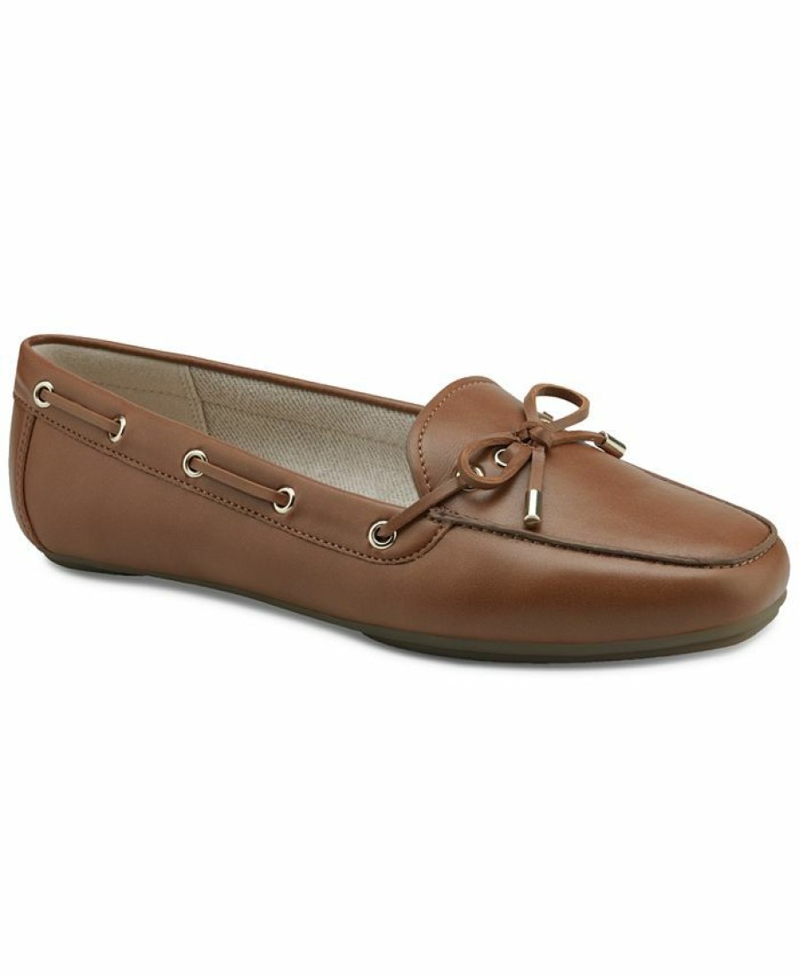 Flats & Loafers * | Charter Club Davinaa Lace-Up Loafer Flats, Created For Macy'S