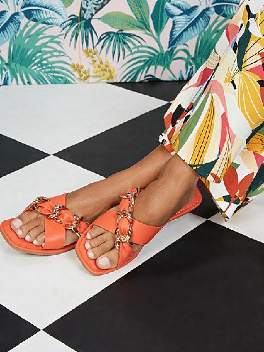 Sandals * | New York & Company Essie Sandal Rust Brown - Rust