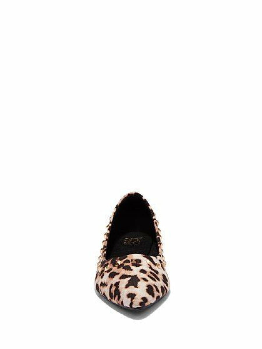 Flats * | New York & Company Harper Studded Flat Leopard-Print Black - Black