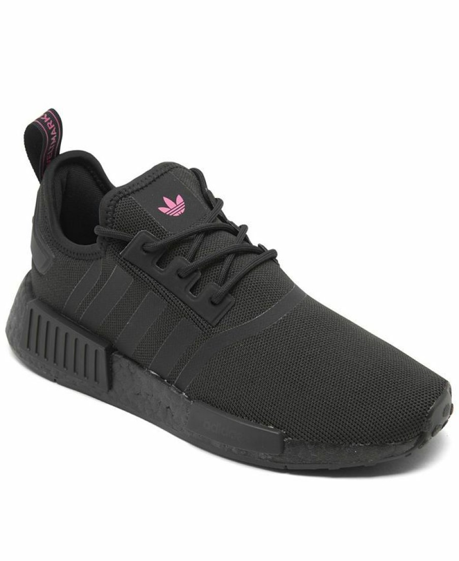 Finish Line Women'S Shoes * | Adidas Women'S Nmd R1 Primeblue Casual Sneakers From Finish Line Black