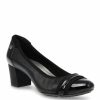 Heels & Pumps * | Anne Klein Sport Guardian Block Heel Pumps Black Leather