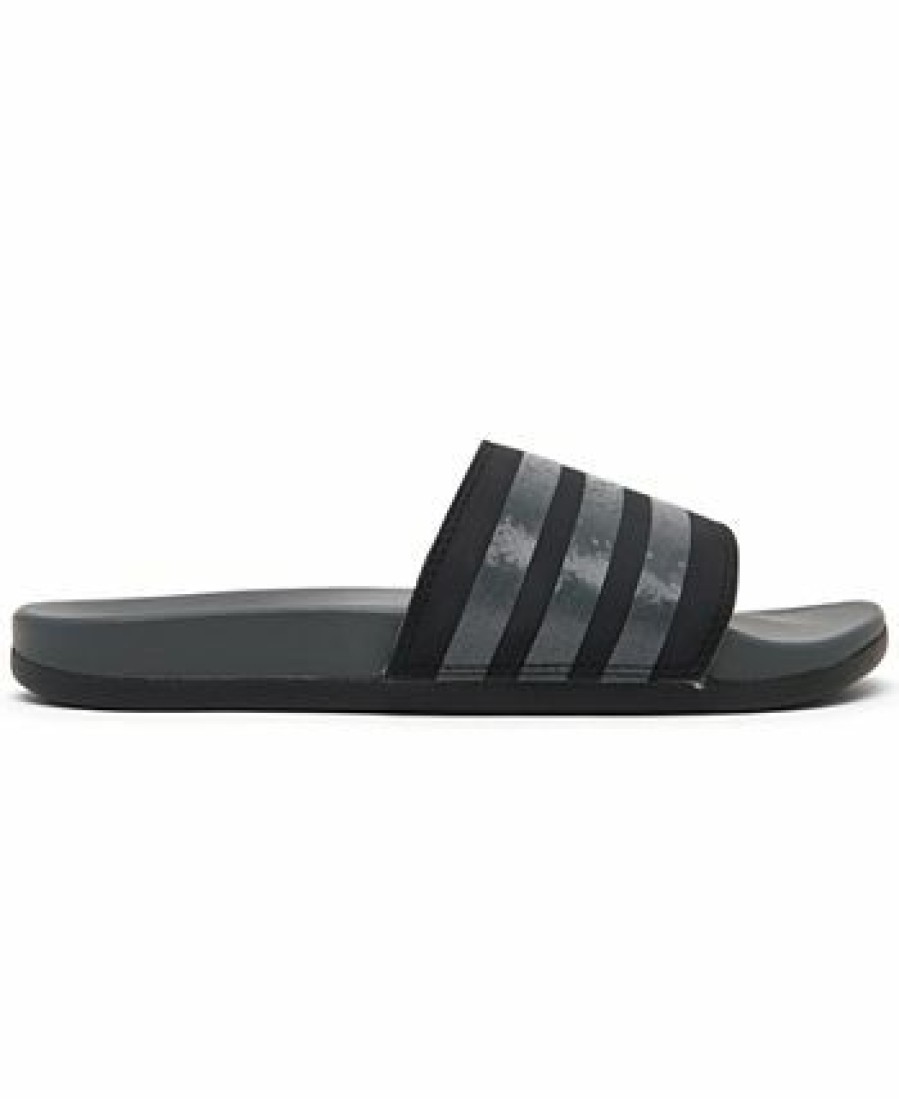 Finish Line Women'S Shoes * | Adidas Women'S Adilette Comfort Slide Sandals From Finish Line Core Black, Gray