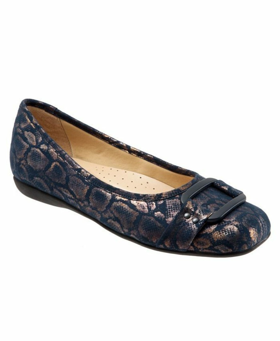 Flats & Loafers * | Trotters Sizzle Signature Flat Navy