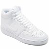 Finish Line Women'S Shoes * | Nike Women'S Court Vision Mid Casual Sneakers From Finish Line White, White-White