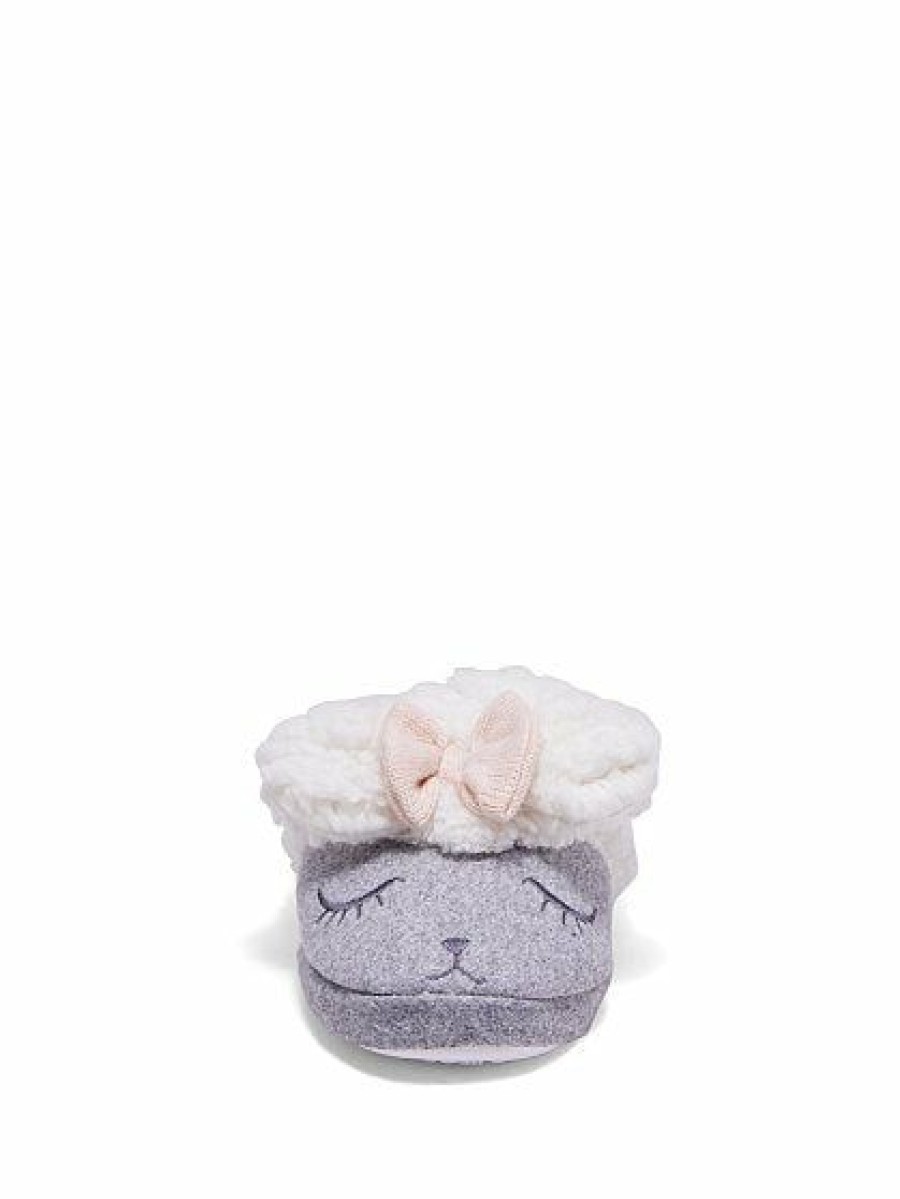 Slippers * | New York & Company Lamb Slipper Grey - Grey