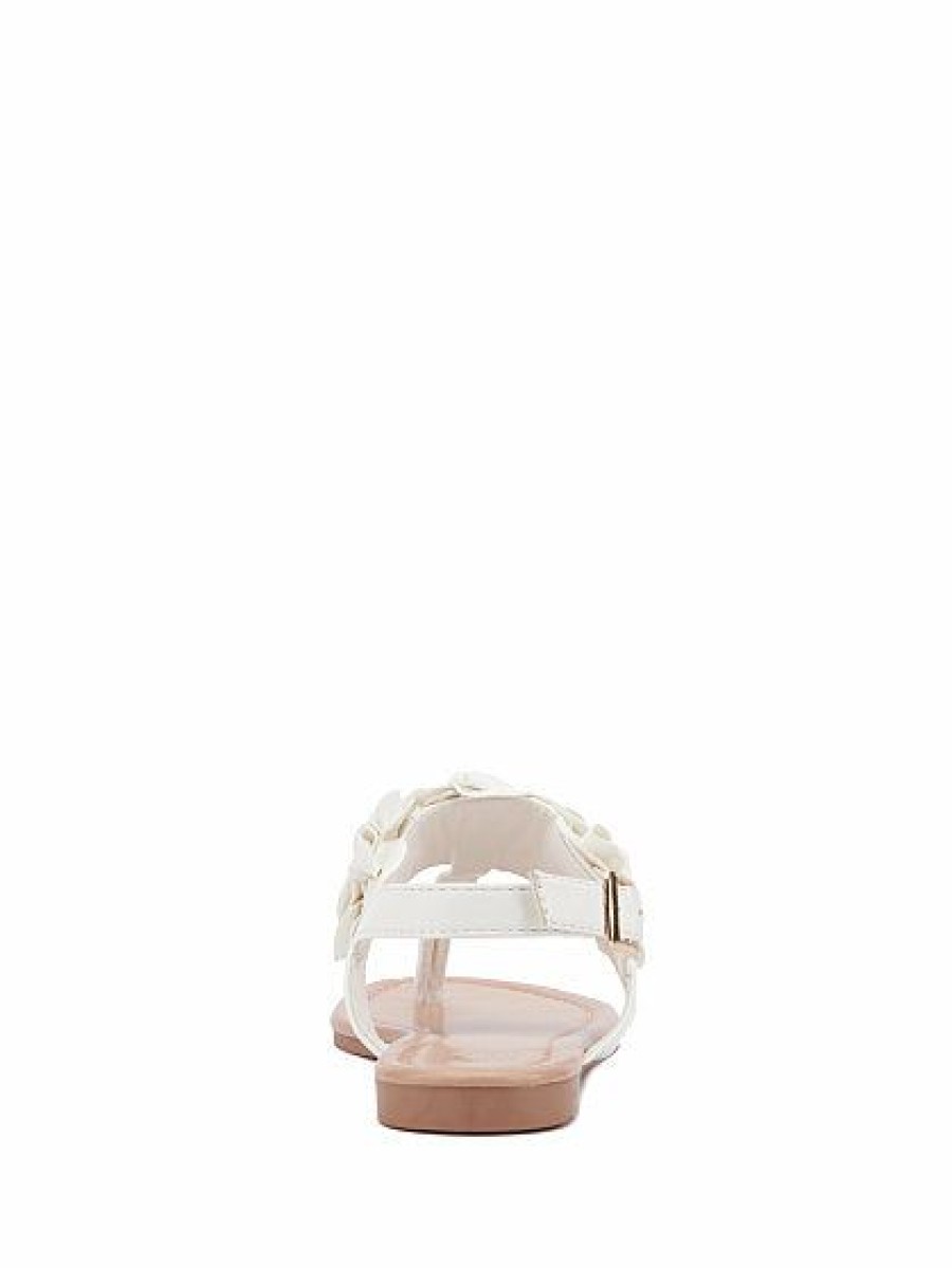 Sandals * | New York & Company T-Strap Floral-Detail Sandal