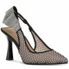 Heels & Pumps * | Inc International Concepts Women'S Ammiye Slingback Pumps, Created For Macy'S Black Mesh Bling