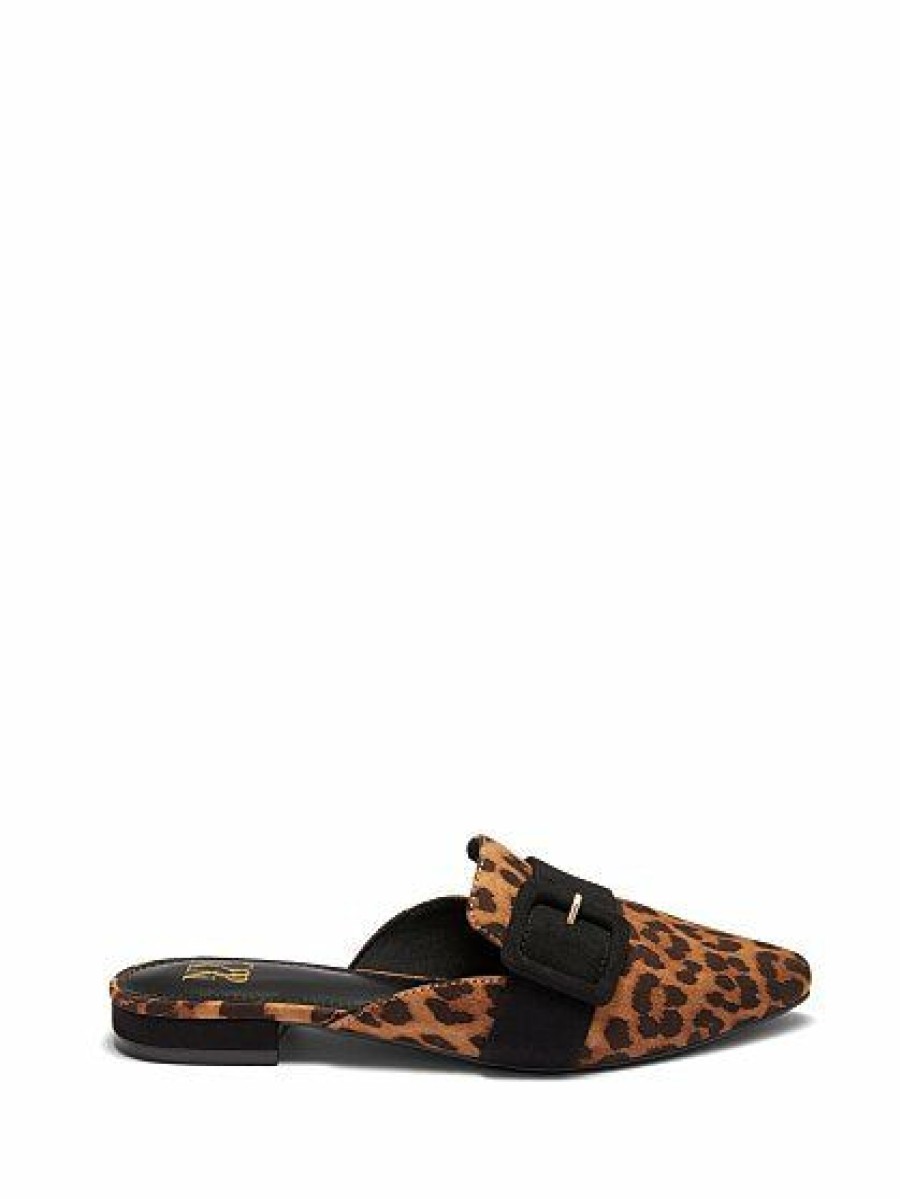 Flats * | New York & Company Parker Flat Mule Leopard-Print Natural - Nude