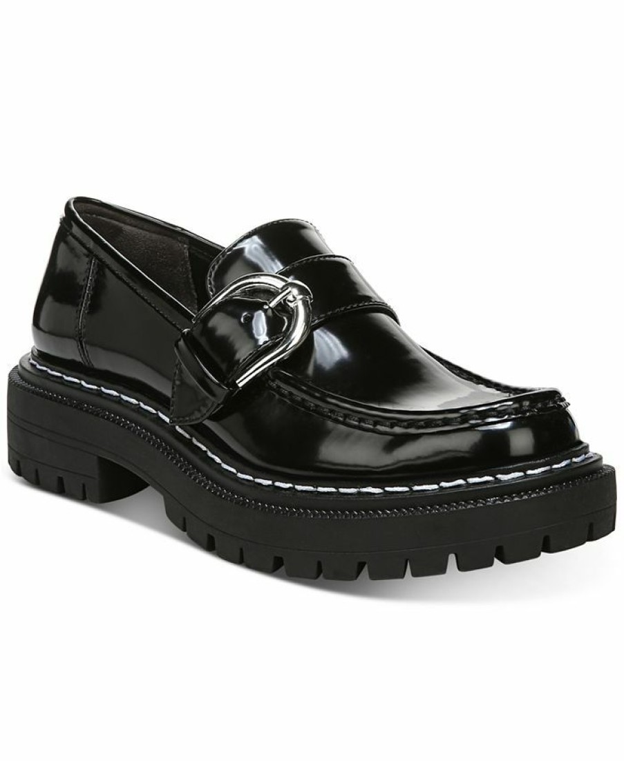 Flats & Loafers * | Circus Ny By Sam Edelman Women'S Everly Lug Sole Monk Strap Loafers Black