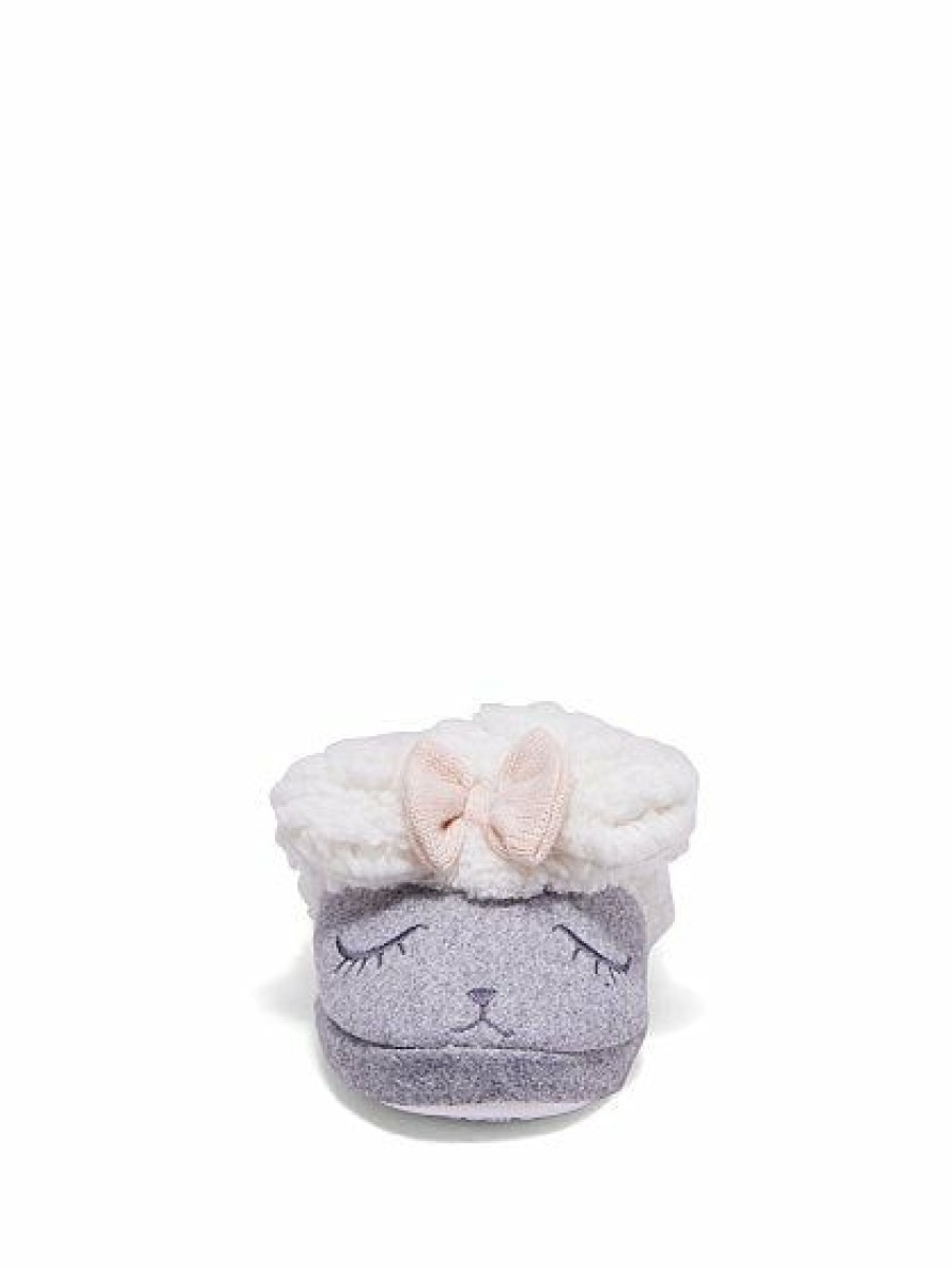 Slippers * | New York & Company Lamb Slipper Grey - Grey