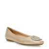 Flats & Loafers * | Anne Klein Women'S Ari-C Buckle Detail Ballet Flat Natural