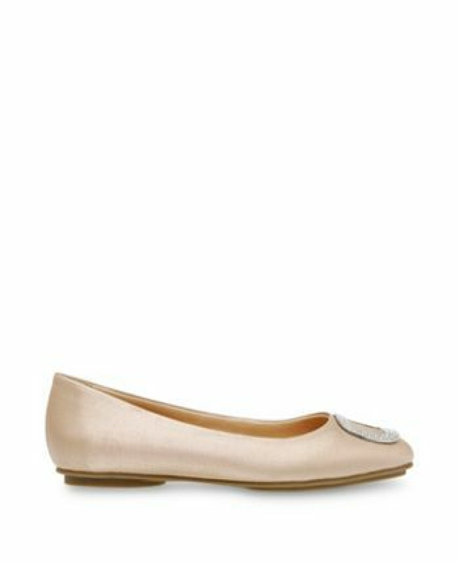 Flats & Loafers * | Anne Klein Women'S Ari-C Buckle Detail Ballet Flat Natural