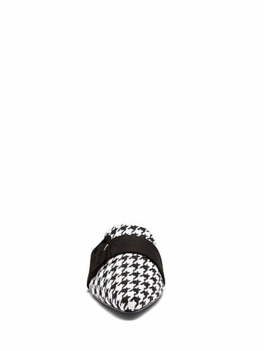 Flats * | New York & Company Parker Flat Mule Houndstooth Black - Black/White