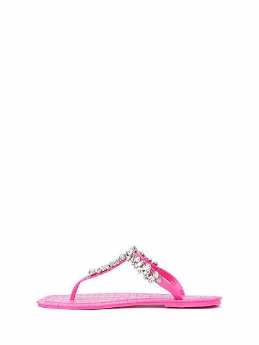 Sandals * | New York & Company Bling Jelly Thong Slipper