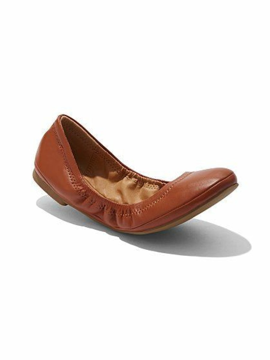 Flats * | New York & Company Topstitched Faux-Leather Ballet Flat