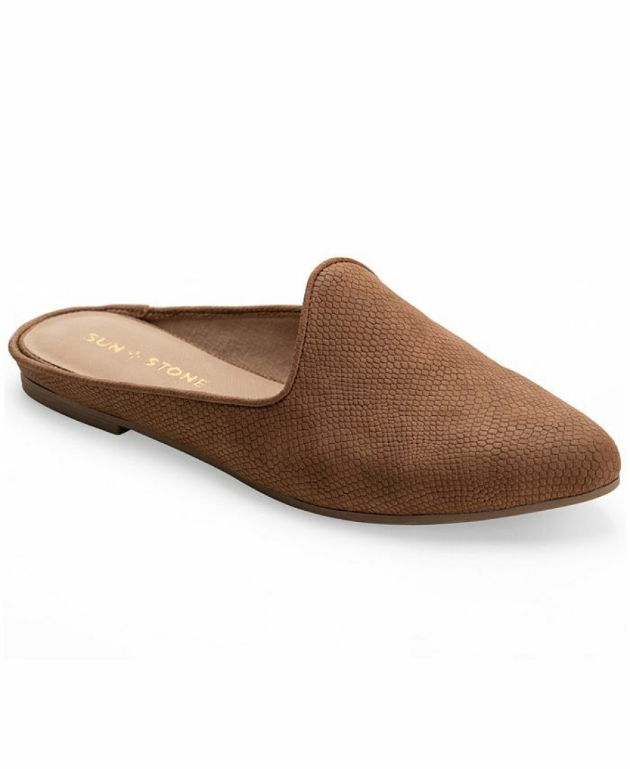 Flats & Loafers * | Sun + Stone Ninna Mules, Created For Macy'S