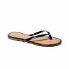 Sandals * | New York & Company Faux-Leather Trim Flip-Flop Sandal