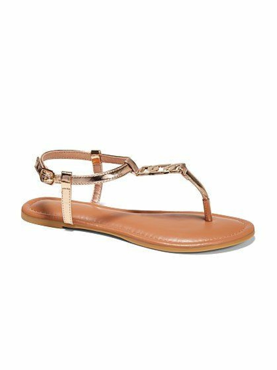 Sandals * | New York & Company Chain Link Thong Sandal