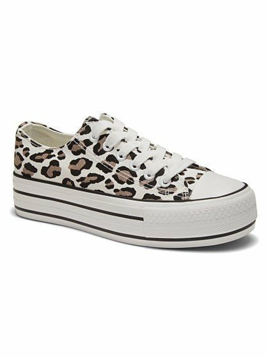 Sneakers * | New York & Company Platform Canvas Sneaker Cheetah Print Natural - Neutral Cheetah