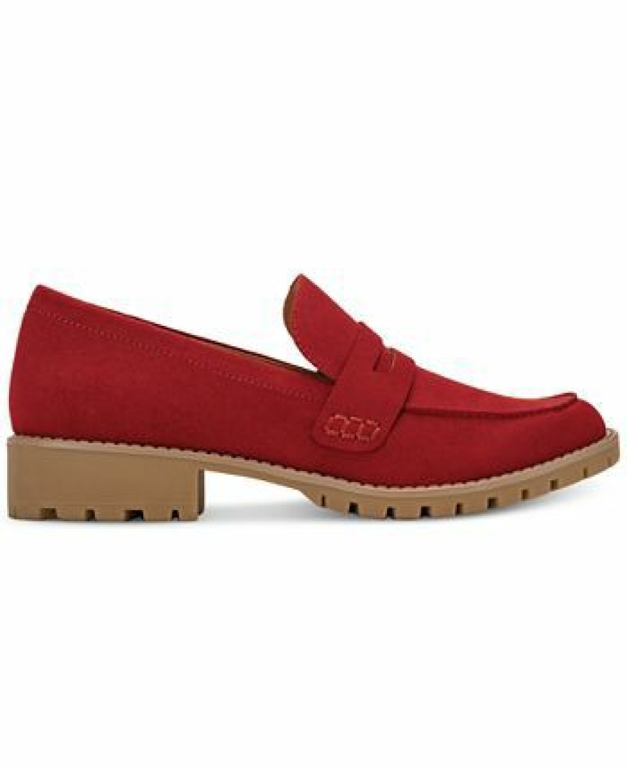 Flats & Loafers * | Style & Co Olivviaa Loafer Flats, Created For Macy'S Red