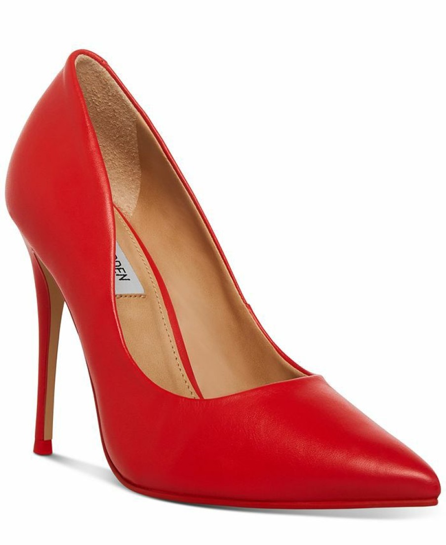 Heels & Pumps * | Steve Madden Daisie Pumps Red Leather