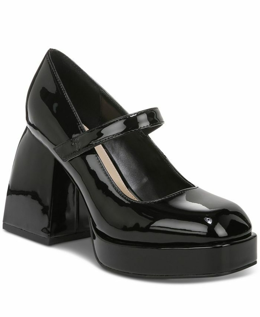 Heels & Pumps * | Bar Iii Women'S Nexie Mary Jane Pumps, Created For Macy'S Black Patent