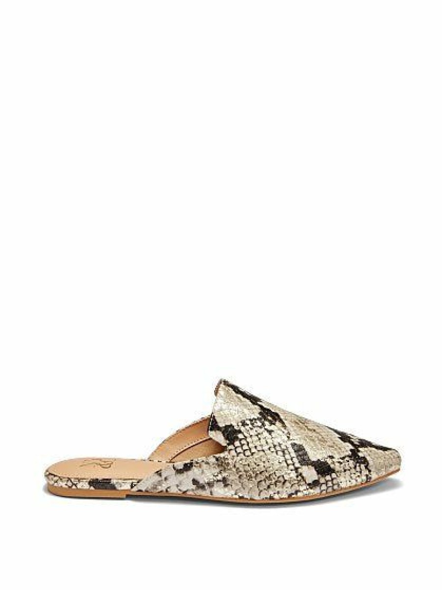 Flats * | New York & Company Kate Flat Mule Snake-Print